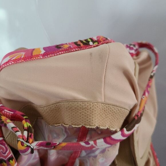 Land's End Paisley Underwire Tankini Swim Top‎ sz 6 - Picture 5 of 6